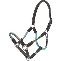 Rope Halter Set "Cavo", Brown/Turquoise-Beige