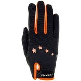 Teenager-Reithandschuh "Toronto" schwarz/orange