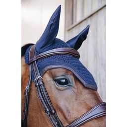 Kentucky Horsewear Nauszniki Wellington Leather - Granatowy