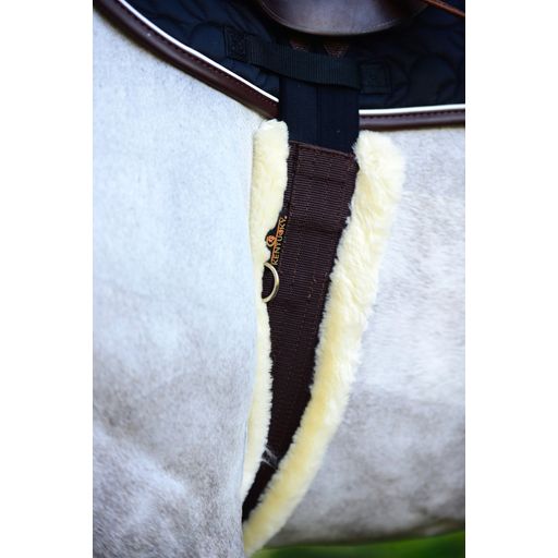 Kentucky Horsewear Lammfell Sattelgurt braun