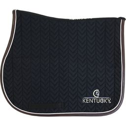 Kentucky Horsewear Zadeldoek Leather Fishbone - zwart