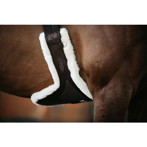 Kentucky Horsewear Lammfell Stollengurt spezial braun