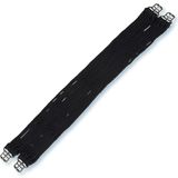 Cord Girth with Stainless Steel Buckles - Black