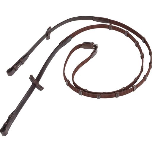 Webbed Reins - Narrow with 9 Leather Stops