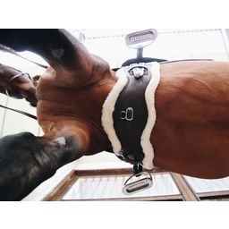 Anatomski podsedelni pas z umetnim krznom, rjav