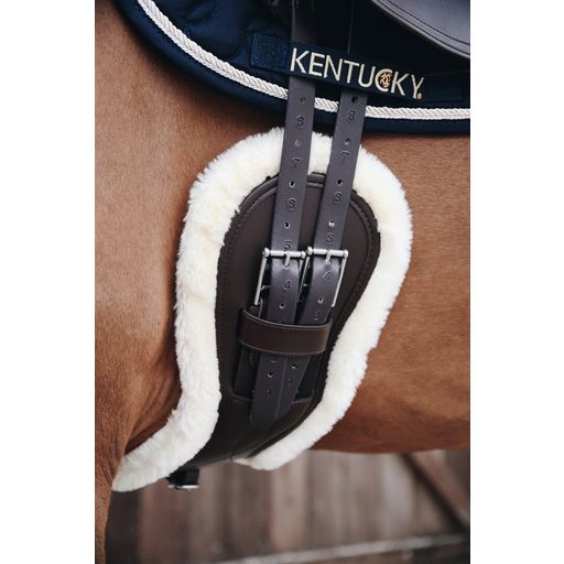 Kentucky Horsewear Sheepskin Anatomic Short Girth Brown