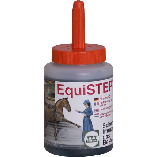 Stassek EQUISTEP Hoof Caring Oil - Confezione con tappo a spazzola, 450 ml