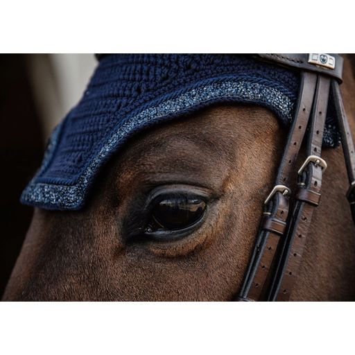 Kentucky Horsewear Nauszniki Wellington Glitter & Stone - Granatowy