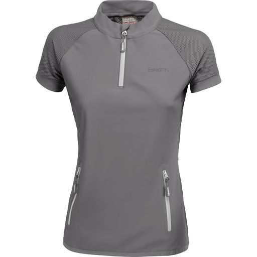 ESKADRON Women T-Shirt Half-Zip grey
