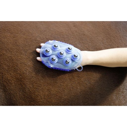 Kerbl Magnetic Massage Curry Comb - кралско синьо