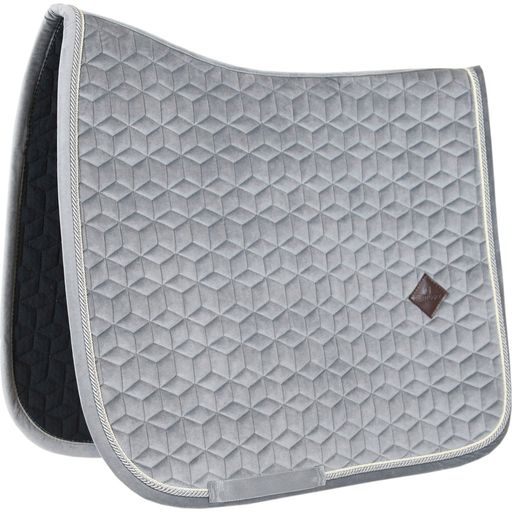 Kentucky Horsewear Zadeldoek Basic Velvet Dressuur - grijs