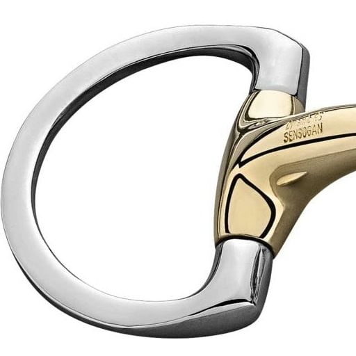 Dynamic RS Olivenkopf Unterlegtrense mit D-förmigem Ring doppelt gebrochen 14 mm