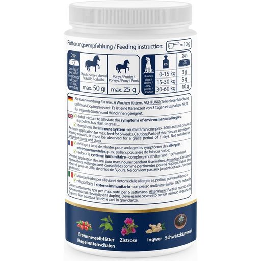 ALLERGO PLUS - Premium minőségű gyógynövénypor kutyáknak és lovaknak - 500 g