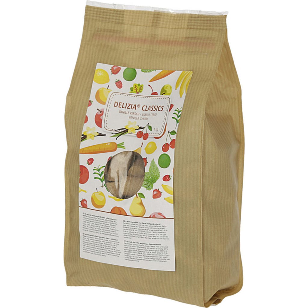 Kerbl Delizia Sweeties - Bonbons Pour Chevaux Parfum Fraise, 1 Kg - Riche En Vitamines Et Minéraux