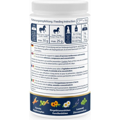 RELAX forte - Premium Kräuterpulver für Hunde und Pferde - 500 g
