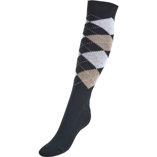 Чорапи COMFORT-KARO III, black/taupe/white