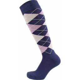 PFIFF Checkered Blue-Purple Riding Sock