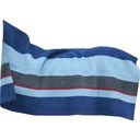 Fleecedeken Heavy Aquare Stripes - 210 x 200 cm - marineblauw