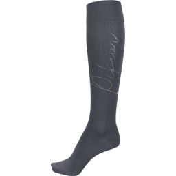 Knee High Socks with Rhinestone, Anthracite