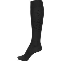 PIKEUR Knee-High Socks with Rhinestones, Black