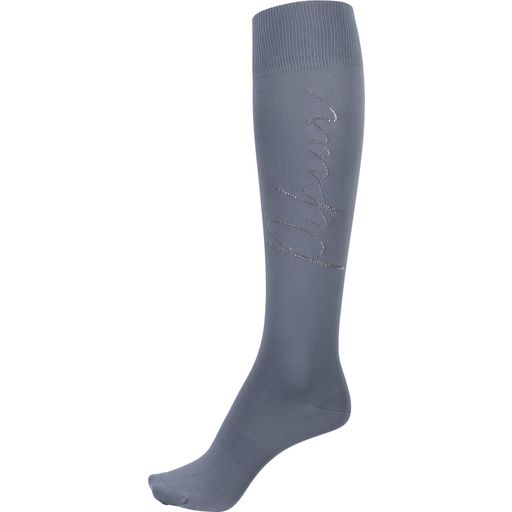 Knee-High Socks with Rhinestones, Sky Blue