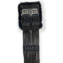 Cord Strap with Black Padded Stainless Steel Buckles