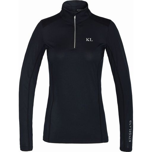 KLnicole Ladies Training Shirt W/ Half Zip, Black