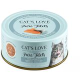 Cat's Love Pure Filets nedves macskaeledel - Lazac