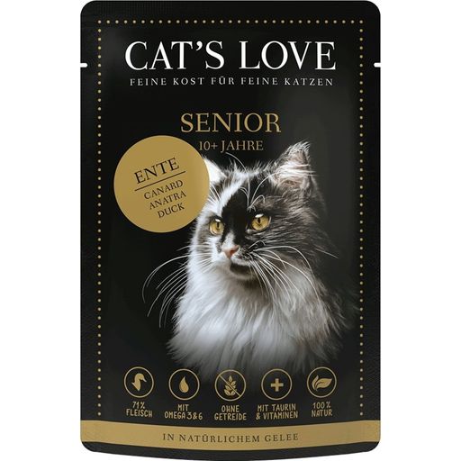 Cat's Love Senior - Cibo Umido all'Anatra per Gatti - 85 g