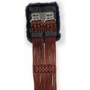 Cord Girth with Padded Steel Roller Buckles, Brown