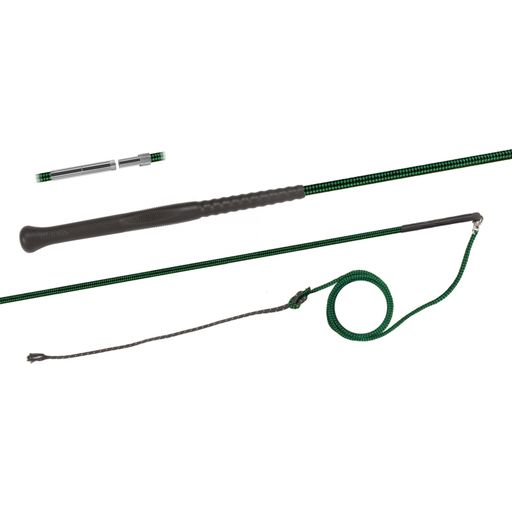 FLECK ERGO lonžirni bič, deljiv 180 cm - Temno zelena