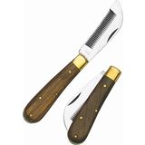 Folding Thinning Knife with Wooden Handle
