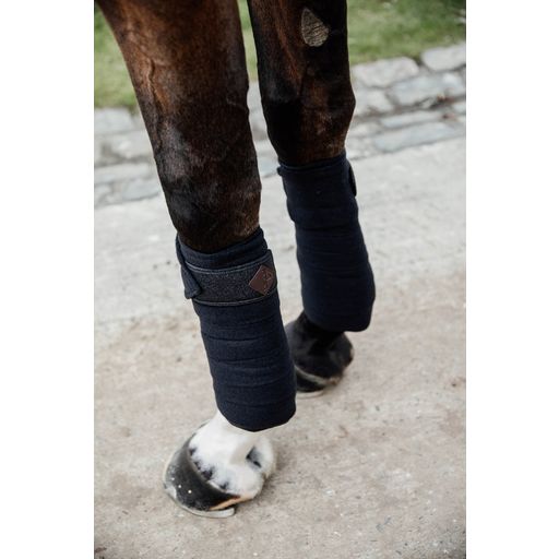 Kentucky Horsewear Polar Fleece Glitter Bandage - Nero