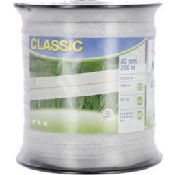 Electric Fence Tape "Classic" 40mm, White, 200m