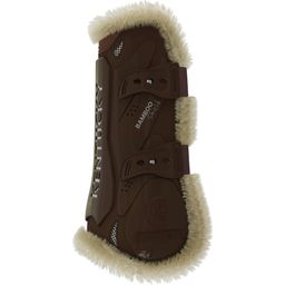 Vegan Sheepskin Elastic Tendon Boots, Brown