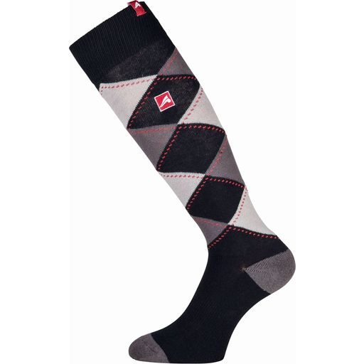 ESPolygiene Chequered Socks, Black - Taupe - Grey Mel