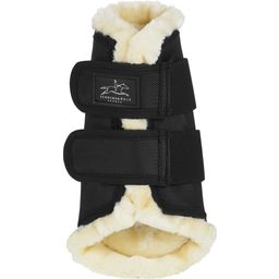 Soft Cosy Tendon Boots with Faux Fur, Black