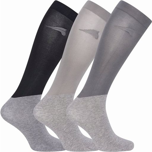 ESGina Socks - Set of 3, Black-Magnet Grey-Grey Mel.