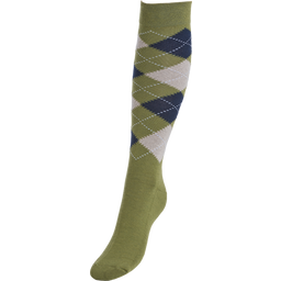 COMFORT-CHECK KARO III Socks, Winter Olive/Taupe/Navy