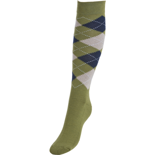 Chaussettes COMFORT-KARO III - winter olive/taupe/bleu