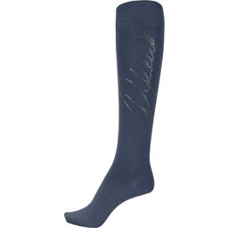 Knee-High Socks with PIKEUR Rhinestones, Anthracite