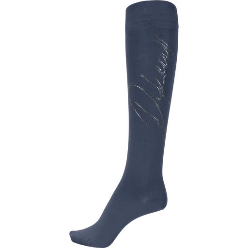 Knee-High Socks with PIKEUR Rhinestones, Anthracite
