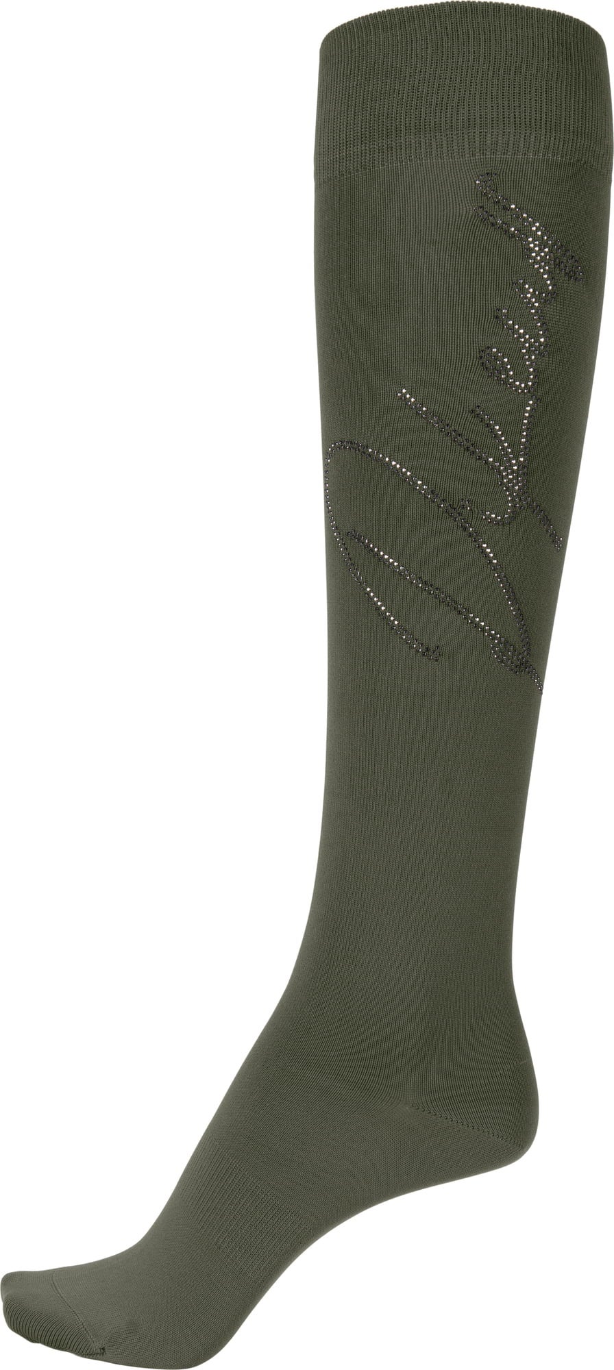 Чорапи до коляното с кристали PIKEUR, Ivy Green
