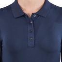 DELORAN TECH Long-Sleeved Polo Shirt, Navy