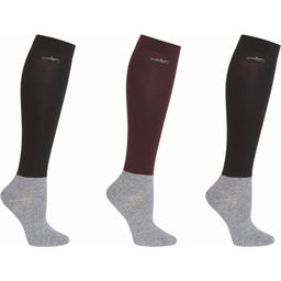 Style Training Socks, 3-pack, Black/Wine/Black