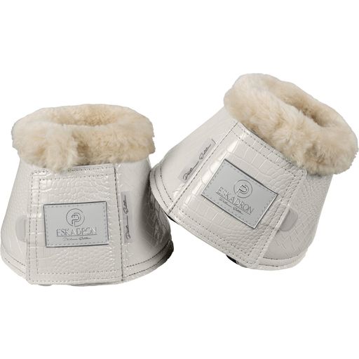Cloches d'Obstacle CROCO FAUX FUR, pearl grey