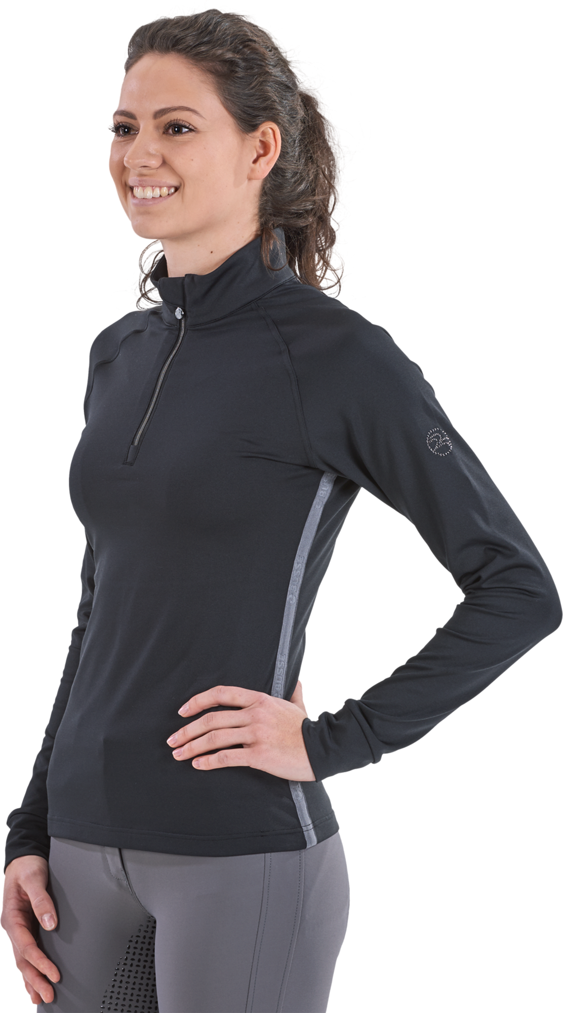 BUSSE CARLEE TECH Long-Sleeved Shirt, Black