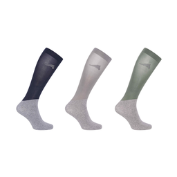 ESGina Socks - Set of 3, Navy-Grey Mel.-Dark Castor
