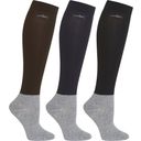 Jahalne nogavice 'Show Socks', komplet 3 parov, brown/navy/black