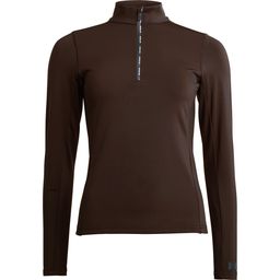 Тренировъчна блуза с половин цип "KLairene", brown chocolate tort